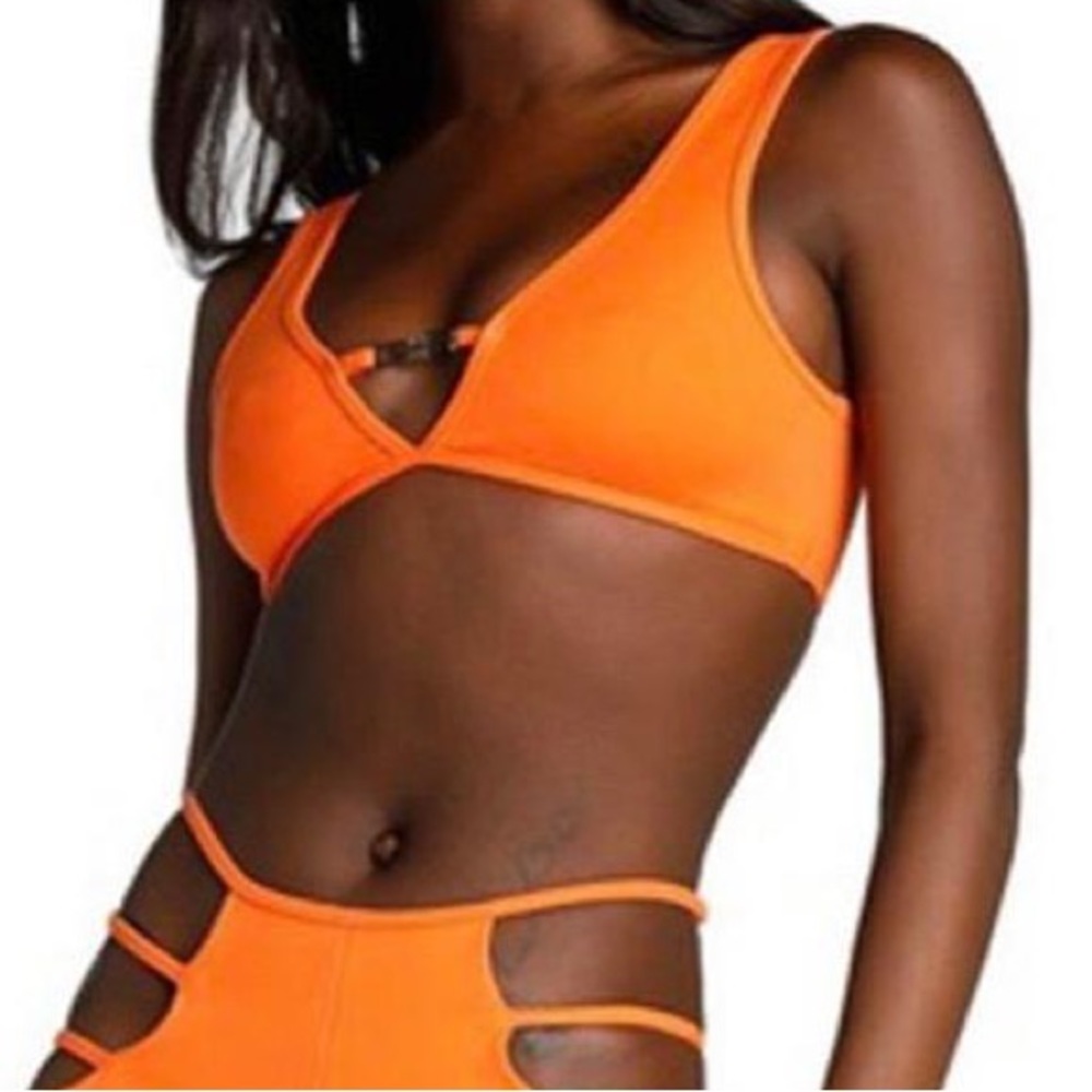 i am gia lucid neon orange top size xl brand new